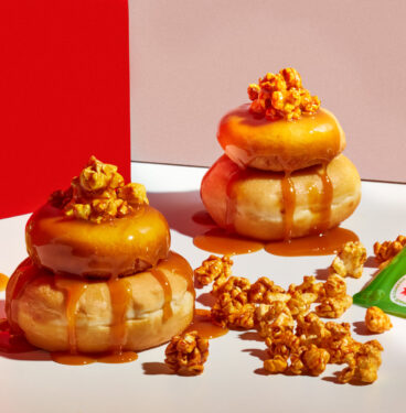 Donut and Popcorn Creative Food Photography by a Montreal Photographer