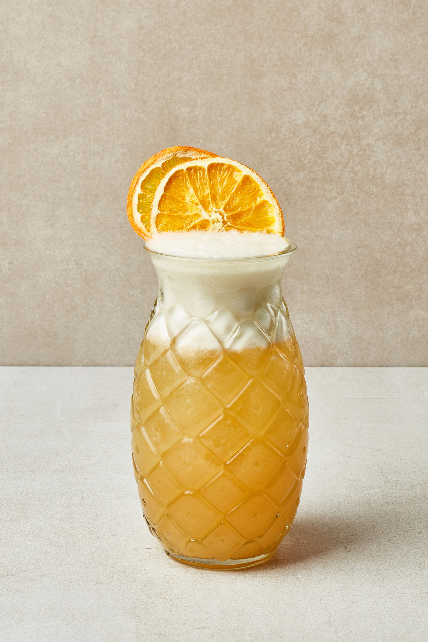 Dried Orange cocktail in a vintage looking jar